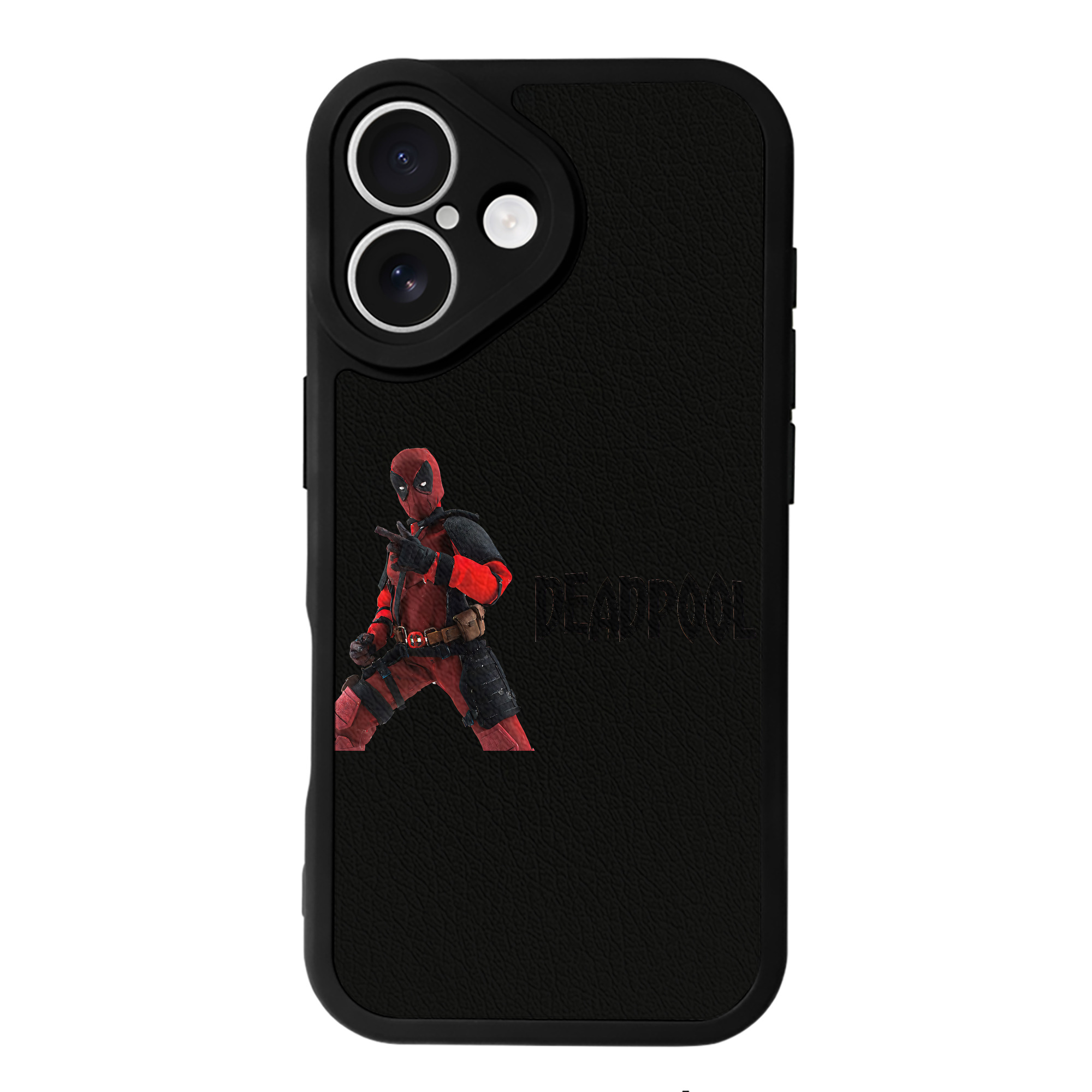 （画像用） Deadpool デッドプール 【iPhone 16シリーズ対応】シリコンスマホケース（レザー調） 材質：シリコン